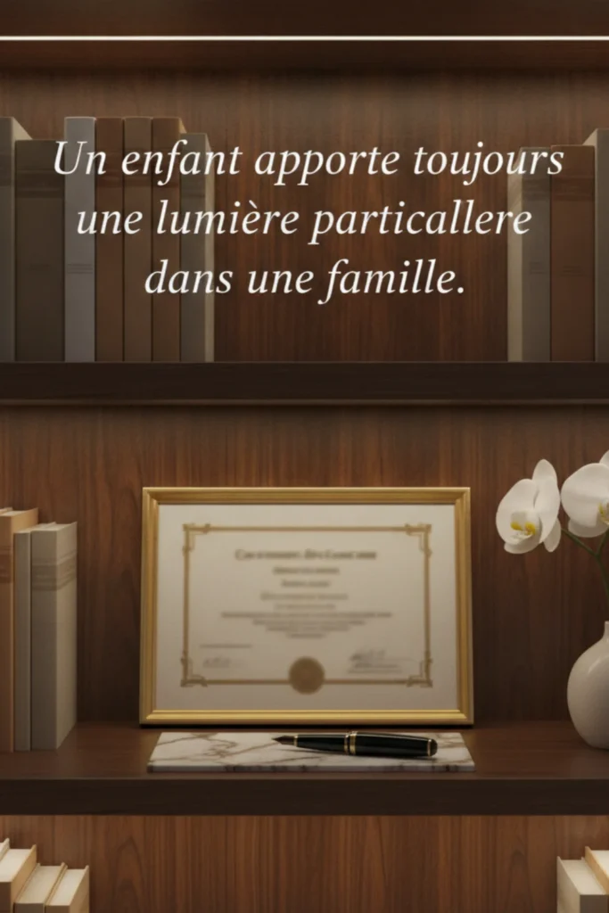 Un enfant apporte toujours une lumière particulière dans une famille