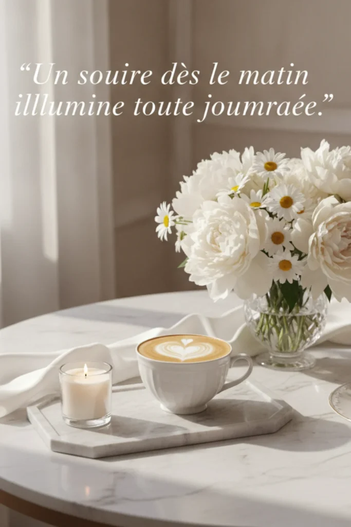 Un sourire dès le matin illumine toute la journée.