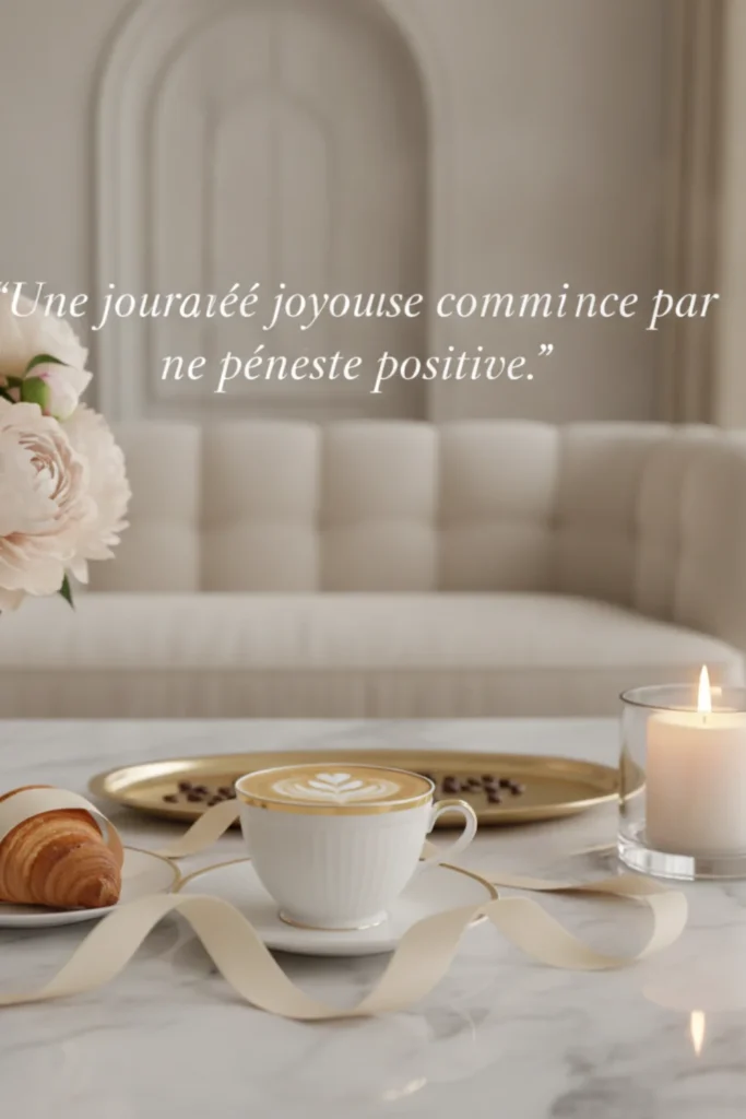 Une journée joyeuse commence par une pensée positive.