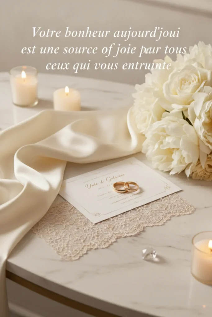 “Votre bonheur aujourd’hui est une source de joie pour tous ceux qui vous entourent”