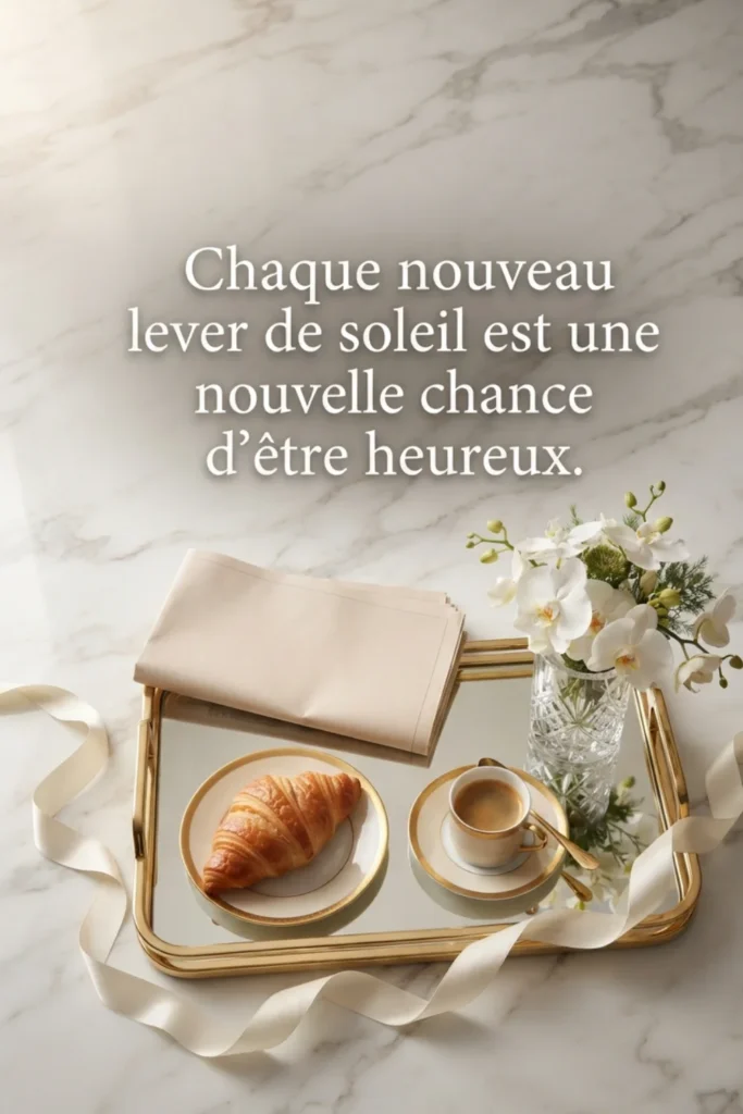 Chaque nouveau lever de soleil est une nouvelle chance d'être heureux.