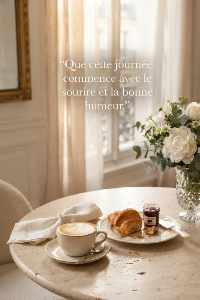 Que cette journée commence avec le sourire et la bonne humeur.