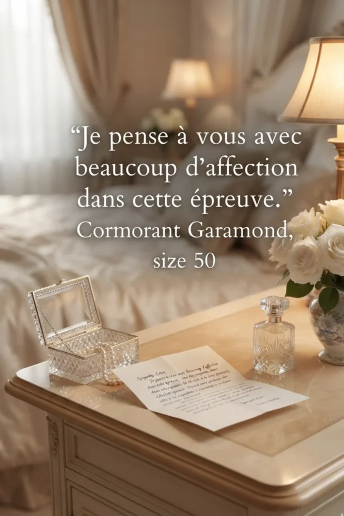 Je pense à vous avec beaucoup d'affection dans cette épreuve.
