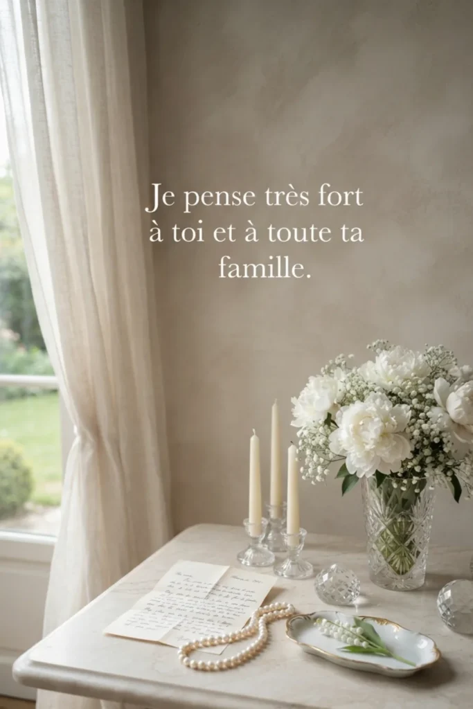 Je pense très fort à toi et à toute ta famille.