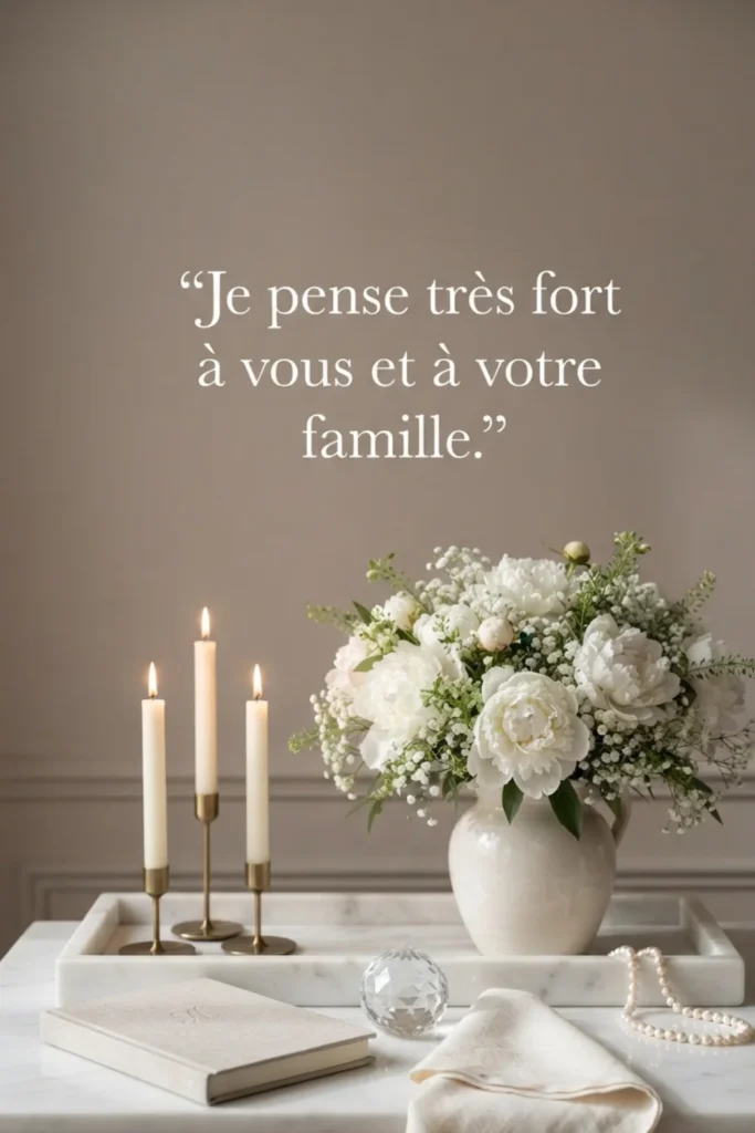 Je pense très fort à vous et à votre famille.