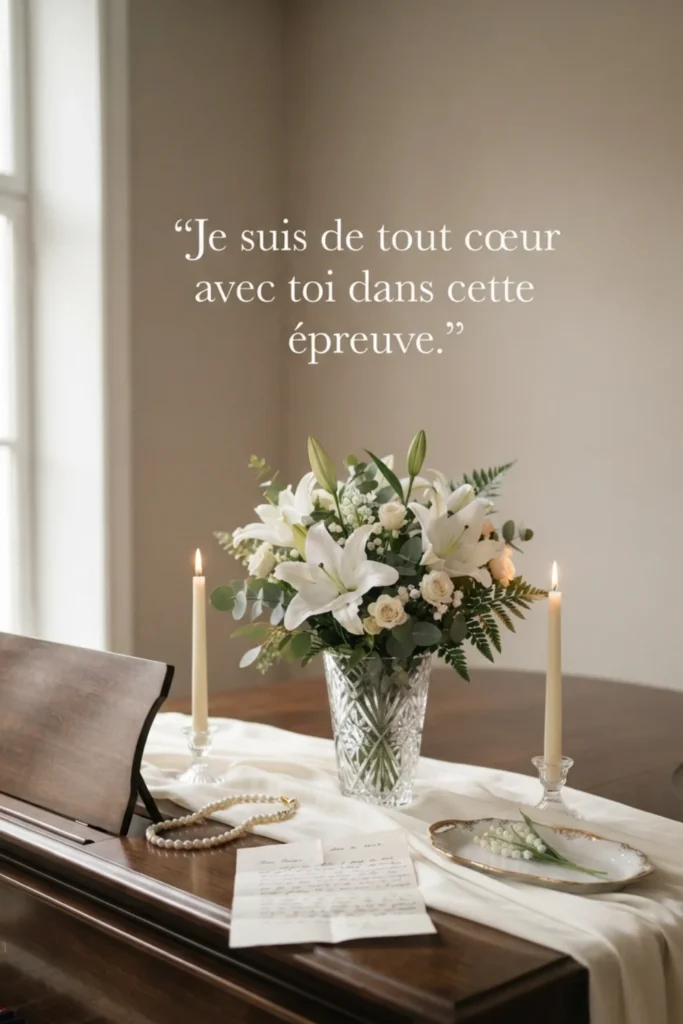 Je suis de tout cœur avec toi dans cette épreuve.