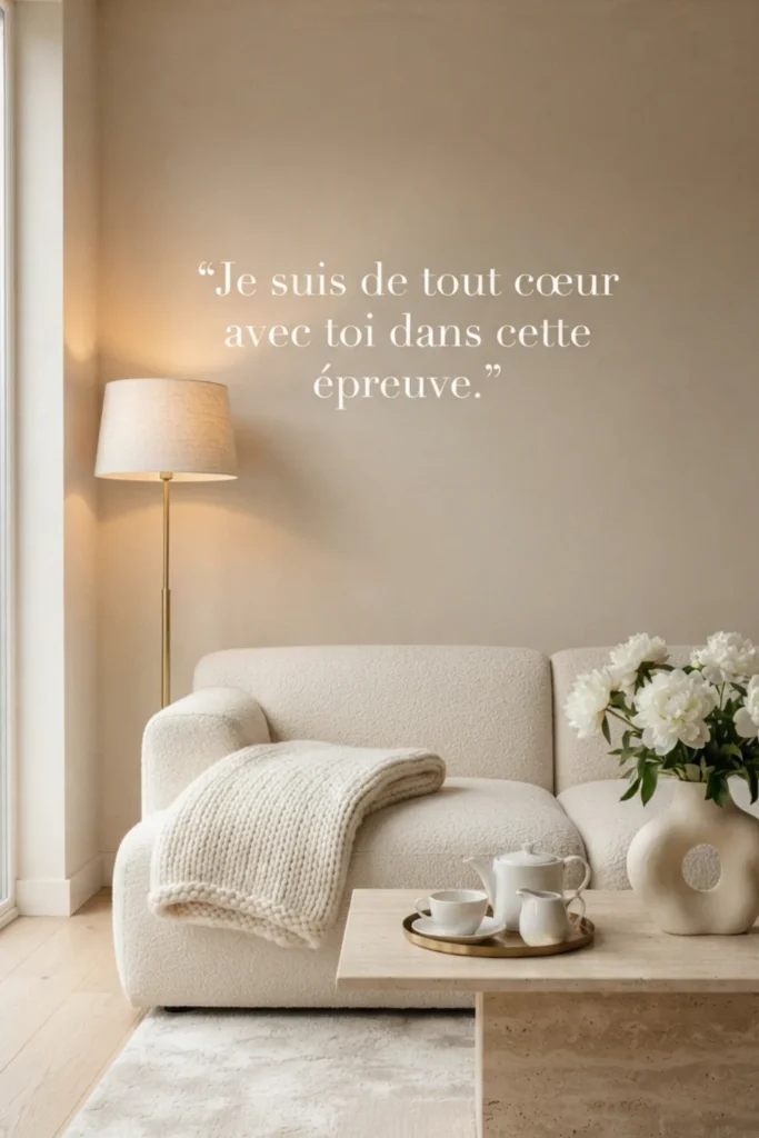 Je suis de tout cœur avec toi dans cette épreuve.