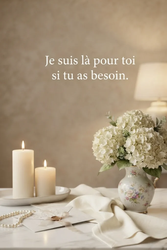 Je suis là pour toi si tu as besoin.