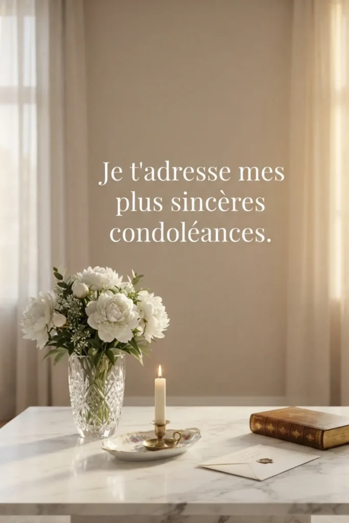 Je t'adresse mes plus sincères condoléances.