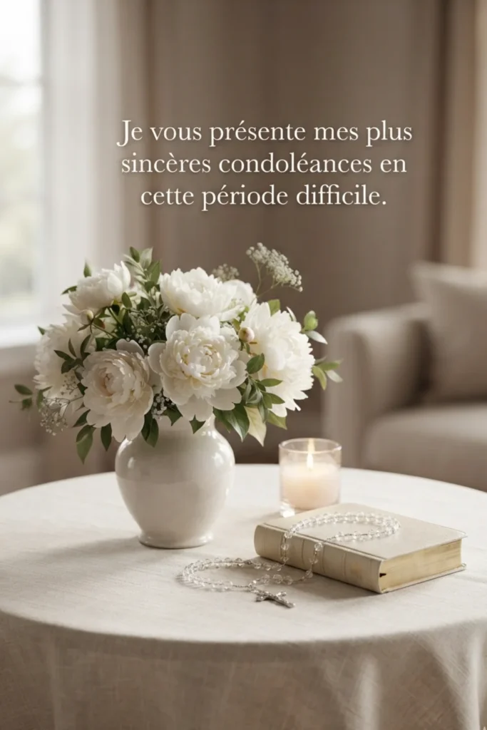 Je vous présente mes plus sincères condoléances en cette période difficile.