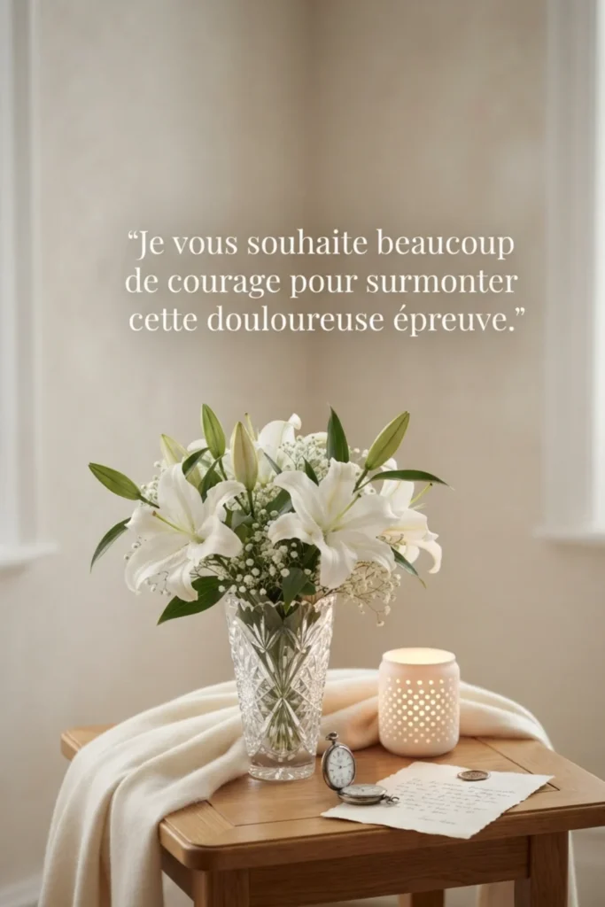 Je vous souhaite beaucoup de courage pour surmonter cette douloureuse épreuve.