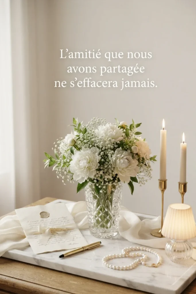 L'amitié que nous avons partagée ne s'effacera jamais.