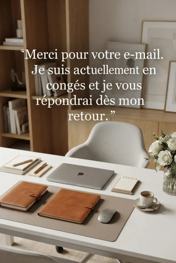 Merci pour votre e-mail. Je suis actuellement en congés et je vous répondrai dès mon retour.