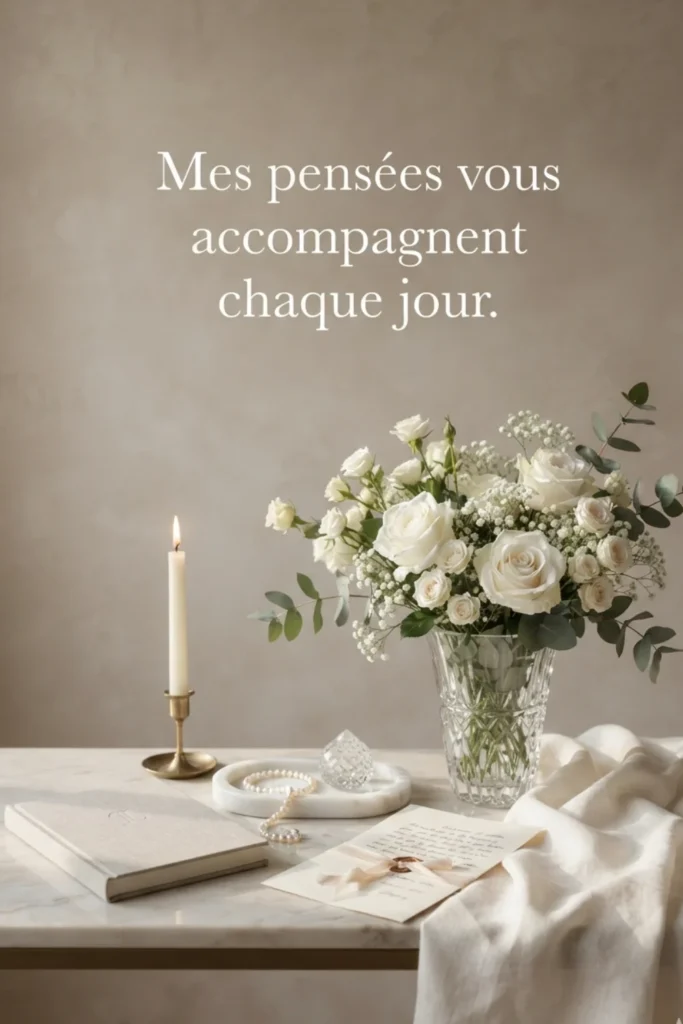 Mes pensées vous accompagnent chaque jour.