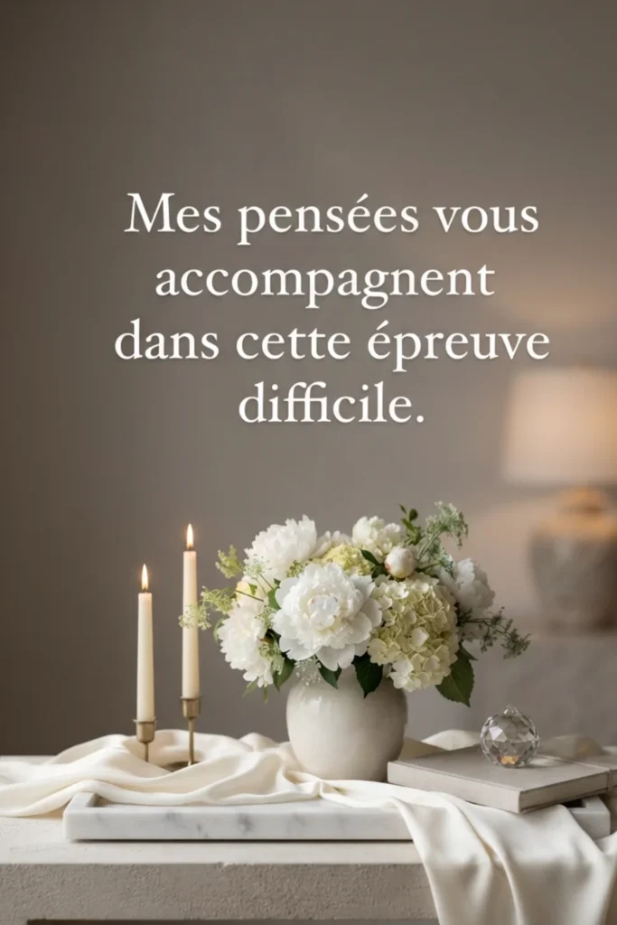 Mes pensées vous accompagnent dans cette épreuve difficile.