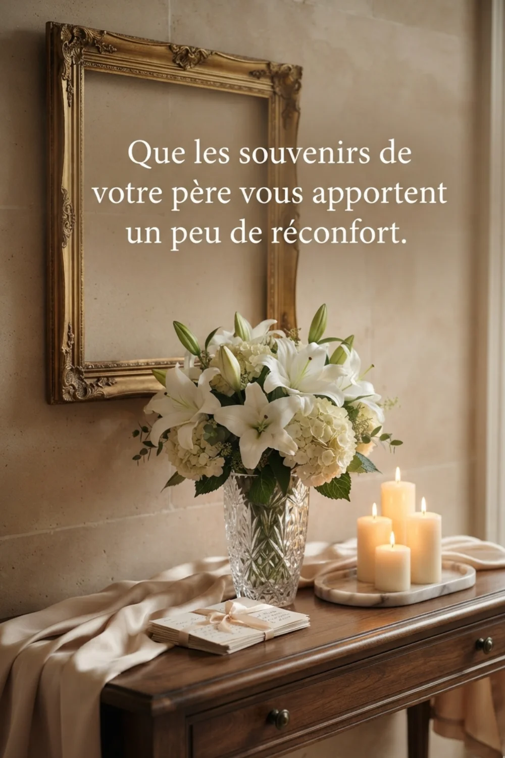 Que les souvenirs de votre père vous apportent un peu de réconfort.