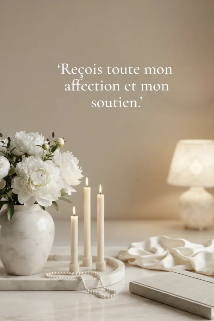 Reçois toute mon affection et mon soutien.