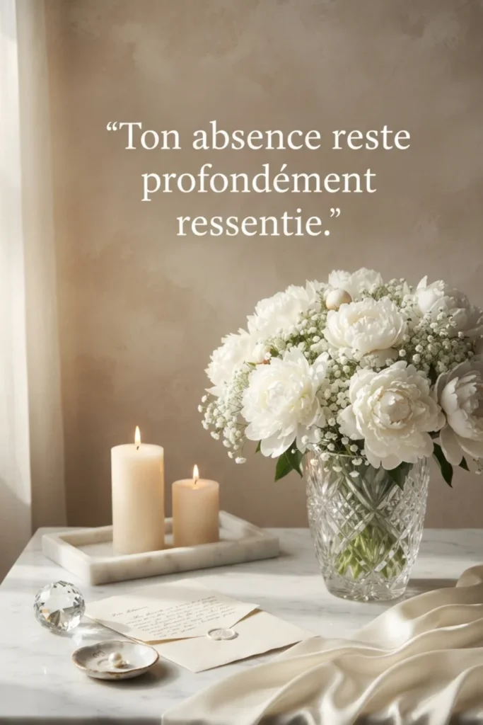 Ton absence reste profondément ressentie.