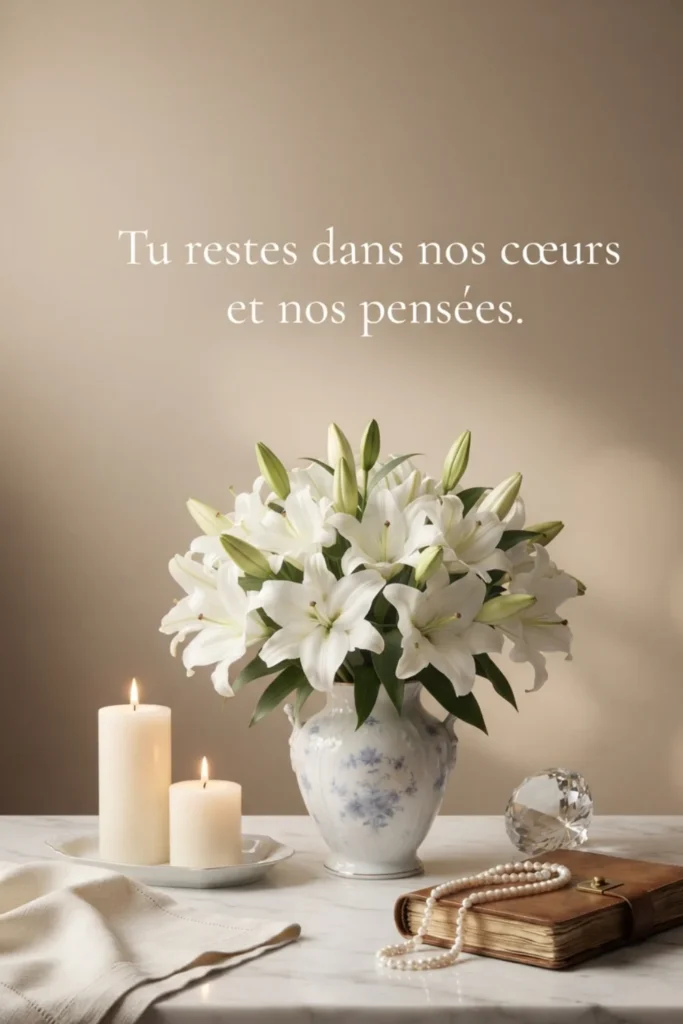 Tu restes dans nos cœurs et nos pensées.