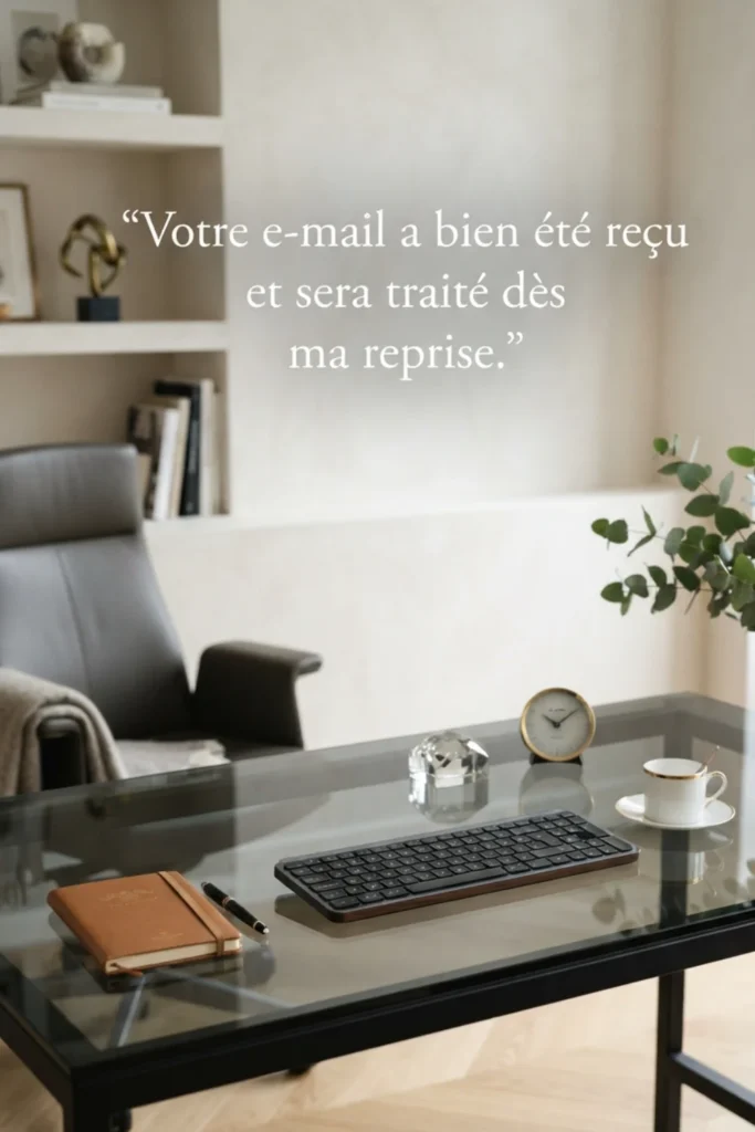 Votre e-mail a bien été reçu et sera traité dès ma reprise.